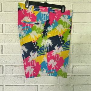 Loudmouth Tropical Palm Print Men's Golf Shorts